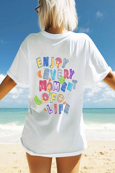 MODAGEN Unisex Απολαύστε κάθε μπλουζάκι Oversize