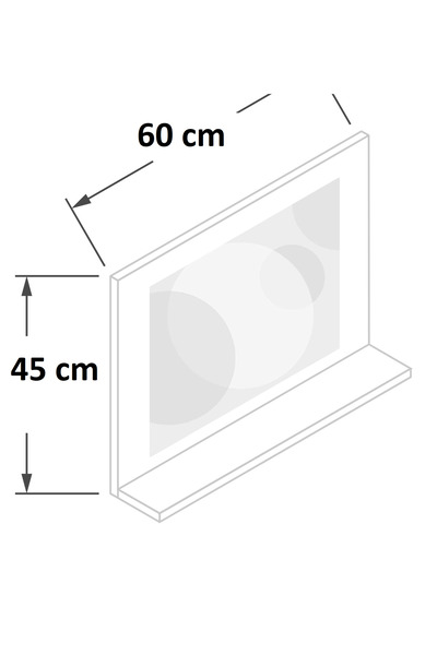 Fizzy Kareline Banyo Wc Için Etejerli Ayna