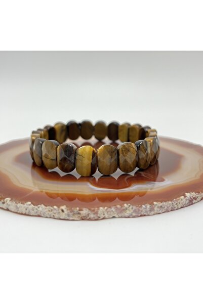 YILDIZ DOĞAL TAŞ Sertifikalı Kaplan Gözü Doğal Taş Roleks Bileklik