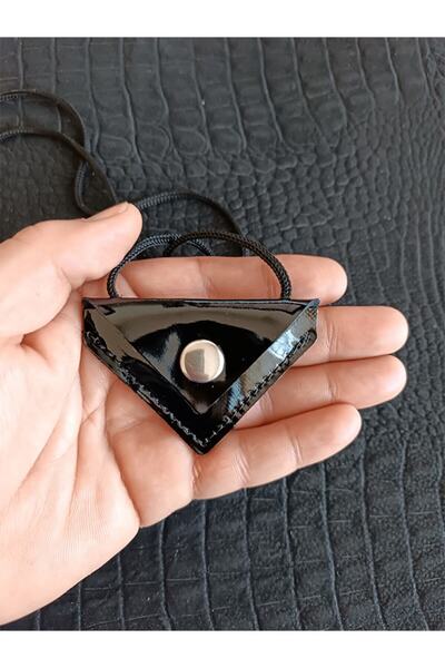 ViP GiFT تميمة قلادة صلاة مثلثة من Kayi Cevşen من الجلد الطبيعي اللامع