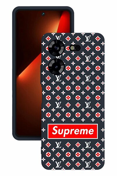 TECNO حافظة سيليكون Pova 5 مطبوعة وحماية الكاميرا باللون الأزرق الداكن