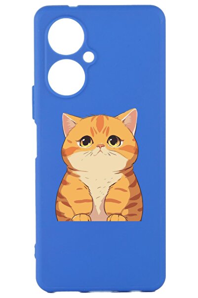 TECNO Camon 19 Blue Color Silicone Case with Print and Camera Protection