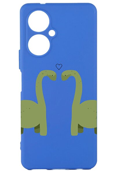 TECNO Camon 19 Blue Color Silicone Case with Print and Camera Protection