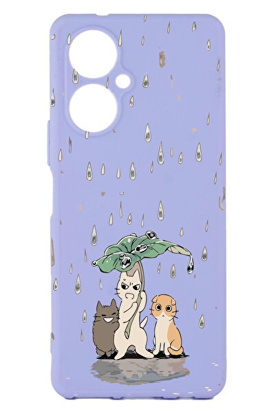 TECNO Camon 19 Printed and Camera Protected Lilac Color Silicone Case