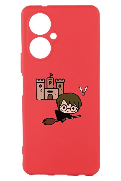 TECNO Camon 19 Red Color Silicone Case with Print and Camera Protection