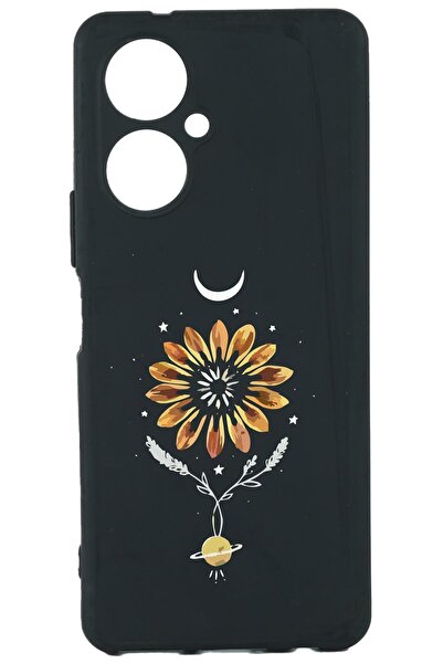 TECNO Camon 19 Baskılı Ve Kamera Korumalı Siyah Renk Silikon Kılıf