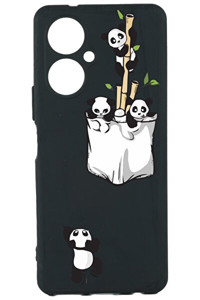 TECNO Camon 19 Baskılı Ve Kamera Korumalı Siyah Renk Silikon Kılıf