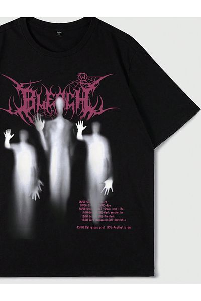 Jose Clothing Μαύρο εμπριμέ από οργανικό βαμβάκι Unisex Oversize T-shirt - Κοντό μανίκι