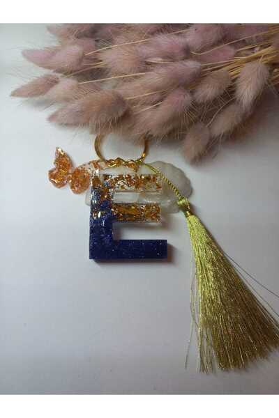 demirbasavm سلسلة مفاتيح إيبوكسي E مصنوعة يدويًا