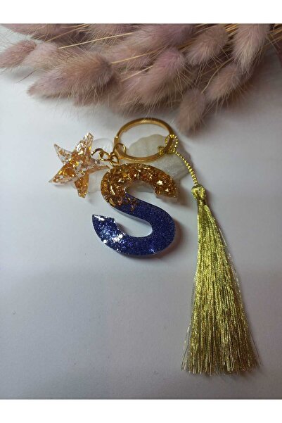 demirbasavm سلسلة مفاتيح Epoxy S مصنوعة يدويًا