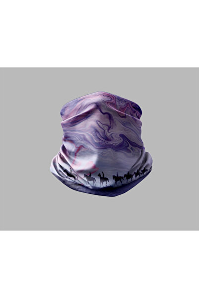 Buffalo Unisex Outdoor Neck Collar Bandana - Marbling Art Design, Biker Buff ...