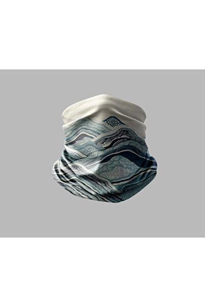 Buffalo Unisex Outdoor Neck Collar Bandana - Marbling Art Design, Biker Buff ...