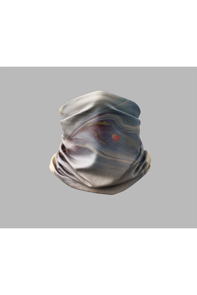 Buffalo باندانا طوق الرقبة للجنسين - تصميم فني رخامي، قناع راكب الدراجة النارية