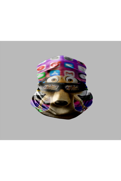 Buffalo باندانا قناع برتقالي خارجي بتصميم شخصية 5D للجنسين