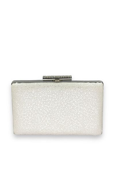 Biçanta Mother of Pearl Εκρού με μοτίβο ματ δερμάτινο μεταλλικό χερούλι Βραδινό φόρεμα Τσάντα βραδινή τσάντα Henna Τσάντα αρραβώνων γάμου