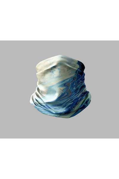 Buffalo Unisex Outdoor Neck Collar Bandana - Marbling Art Design, Biker Buff ...