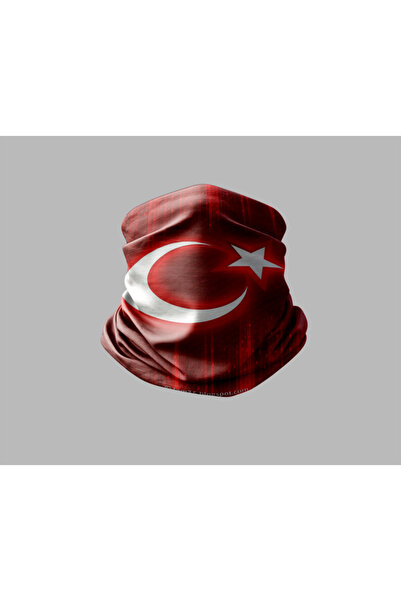 Buffalo قناع برتقالي خارجي للجنسين - تصميم العلم التركي، باندانا لراكبي الدرا...