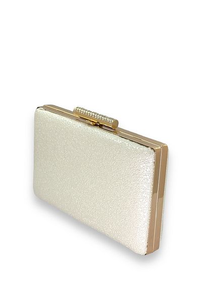 Biçanta Mother of Pearl Εκρού με μοτίβο ματ δερμάτινο μεταλλικό χερούλι Βραδινό φόρεμα Τσάντα βραδινή τσάντα Henna Τσάντα αρραβώνων γάμου