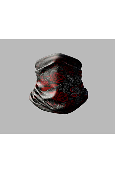 Buffalo قناع برتقالي خارجي للجنسين - تصميم جمجمة، باندانا لراكبي الدراجات الن...