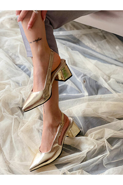 irmona TOMİ GOLD TOKALI TOPUKLU SANDALET