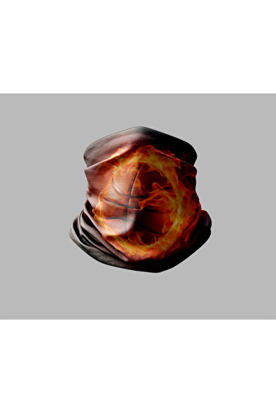 Buffalo قناع برتقالي بنمط كرة السلة - باندانا للرقبة في الهواء الطلق للجنسين