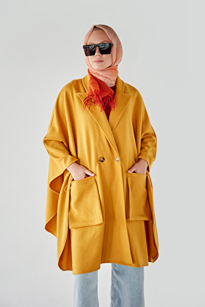 R4 Özel Tasarım Yünlü Cep Detaylı Positano Panço