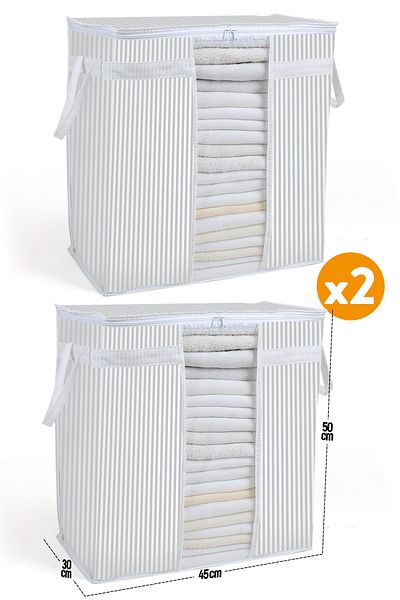 ESTİ 2 Pieces - Storage Bag with Window 50 x 45 x 30 cm