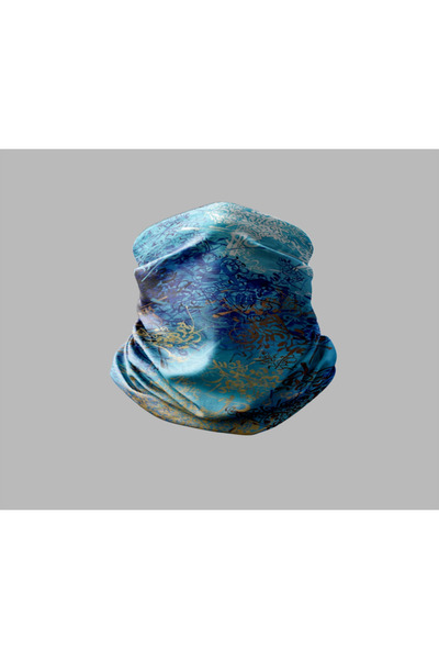 Buffalo باندانا طوق الرقبة للجنسين - تصميم فني رخامي، قناع راكب الدراجة النارية