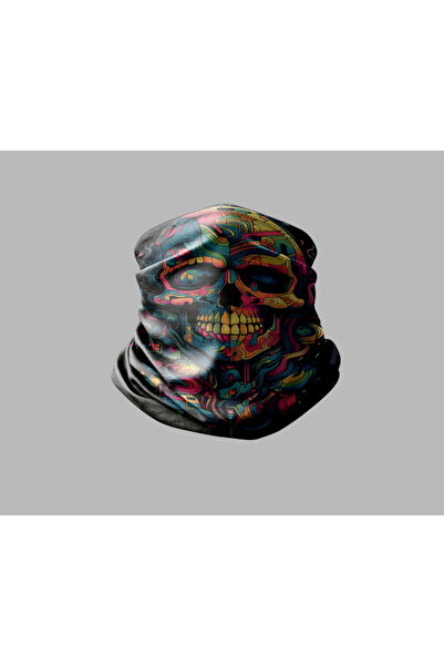 Buffalo Skull Design Biker Buff Mask Outdoor Neck Collar Unisex Bandana