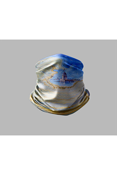 Buffalo Unisex Outdoor Neck Collar Bandana - Marbling Art Design, Biker Buff ...