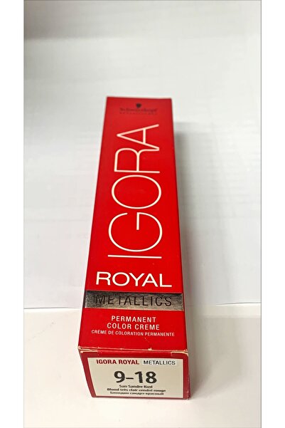 Igora Schwarzkopf Igora Royal Saç Boyası 9-18 Sarı Sandre Kızıl & Oksidanı ile