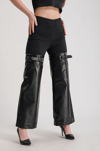 Leather Club Skuba Leather Buckle Trousers