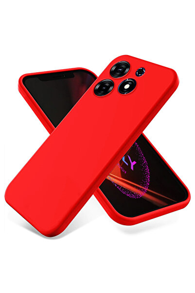 Molly Tecno Spark 10 PRO İçin Kırmızı Liquid İçi Kadife Silikon Kılıf