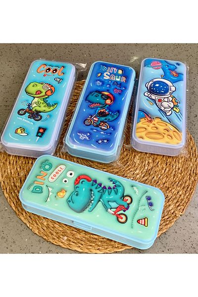 Meyra Accessories 1pcs new model 3D printed matte surface colorful double container pen holder cartoon characters color
