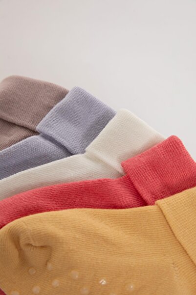 DeFacto Kız Bebek Dikişsiz 5'li Pamuklu Uzun Çorap C4291a5ns