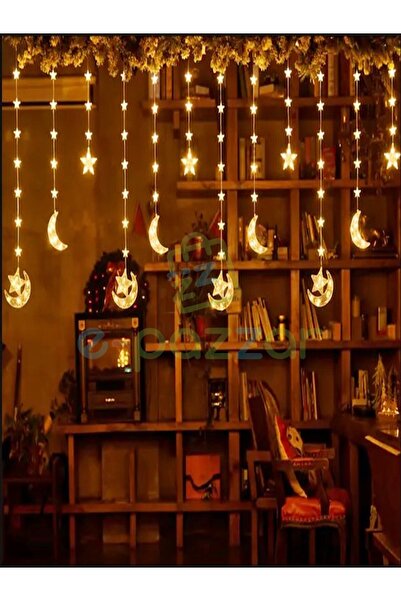 Genel Markalar 12 Saçaklı Hilal Ay Yıldız 120 Led 4 Metre 8 Fonksiyonlu Konse...