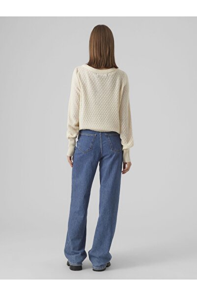 Vero Moda Strickpullover VMWAFFY LS BOATNECK BLOUSE REP EXC