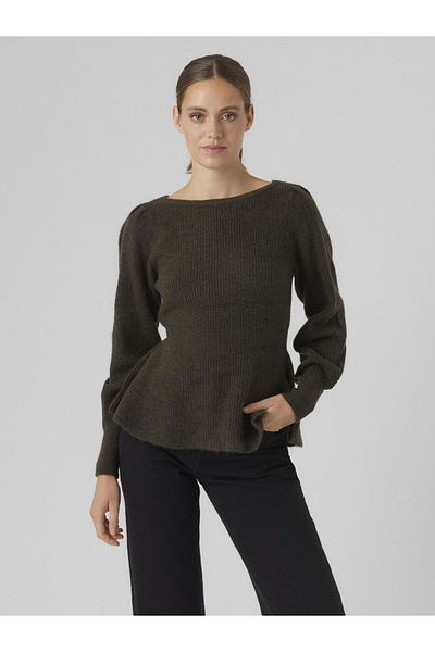 Vero Moda Strickpullover VMFLAVOUR LS PEPLUM PULLOVER GA EXC