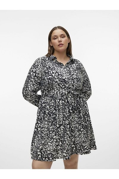 Veromoda Curve Oblečení Normal geschnitten Hemdkragen Curve Nicht verstellbare Bündchen Weite Ärmel Kurzes Dreid