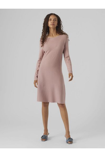 Vero Moda Strickkleid VMNANCY LS BOATNECK DRESS GA BSO