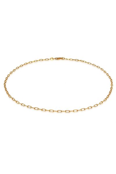 ELLI Halskette Choker Gliederkette Oval Trend 925 Silber