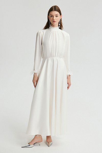 TOUCHE PRİVE OTRIS DETAILED SATIN DRESS
