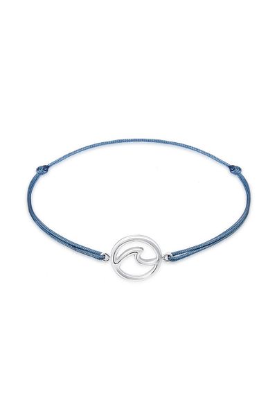 ELLI 925er Silberarmband – Welle Strand Maritim Nylonband