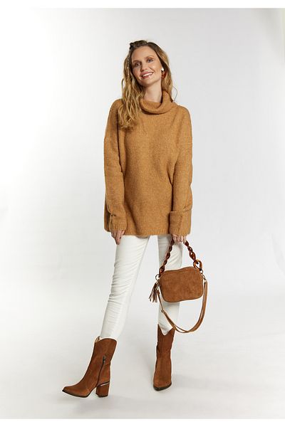 USHA Henkeltasche aus Veloursleder