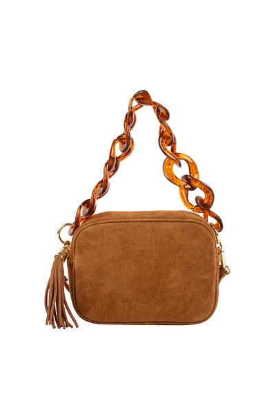 USHA Henkeltasche aus Veloursleder
