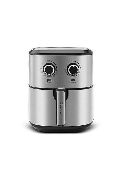 Karaca Multifry Inox Doppelfritteuse 5,5 Liter XL, Öl verspritzt, großer Behälter