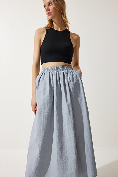 Happiness İstanbul Női szürke ejtőernyős léggömbszoknya RG00018