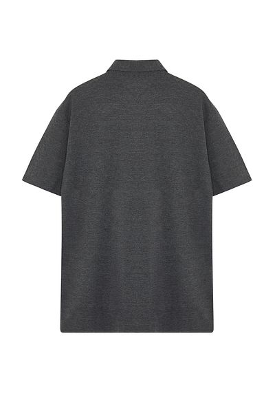 Trendyol Collection Nadměrná velikost Antracitové tričko Regular/Normal Cut Textured Polo Collar Tričko TMNSS24PO00041