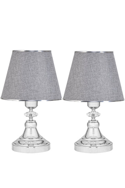 EvLight Efya 3-Piece Crystal Set Chrome Metal Leg Chandelier Set Gray