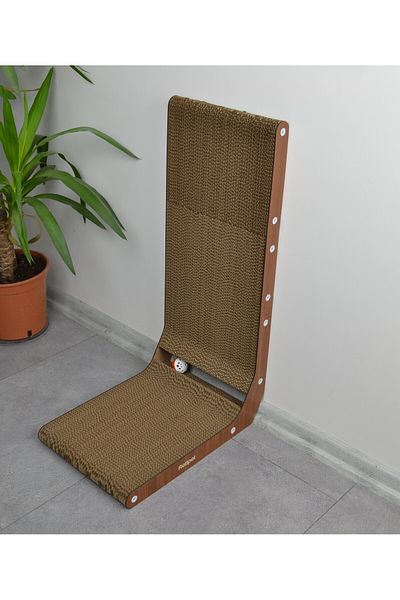 Rotipet Cardboard Cat Scratcher L-Shaped Bulk with Catnip 28x42x68 cm